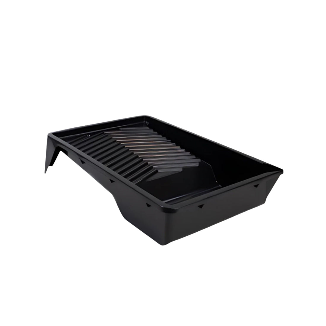 Durable recycled PP industrial paint tray: chemical-resistant, grooved ramp for clean roller prep, frame storage, corner s...