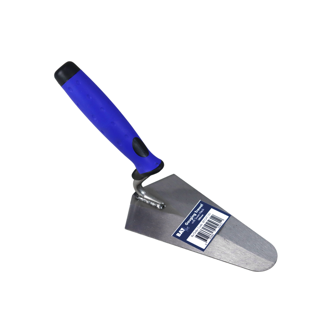Marshalltown pointing trowel with ergonomic blue handle and stainless steel blade for masonry
