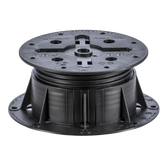 Black adjustable deck pedestal TBR-2 DRY-2, 240x240mm square head, 20-160mm height for pavers & tiles