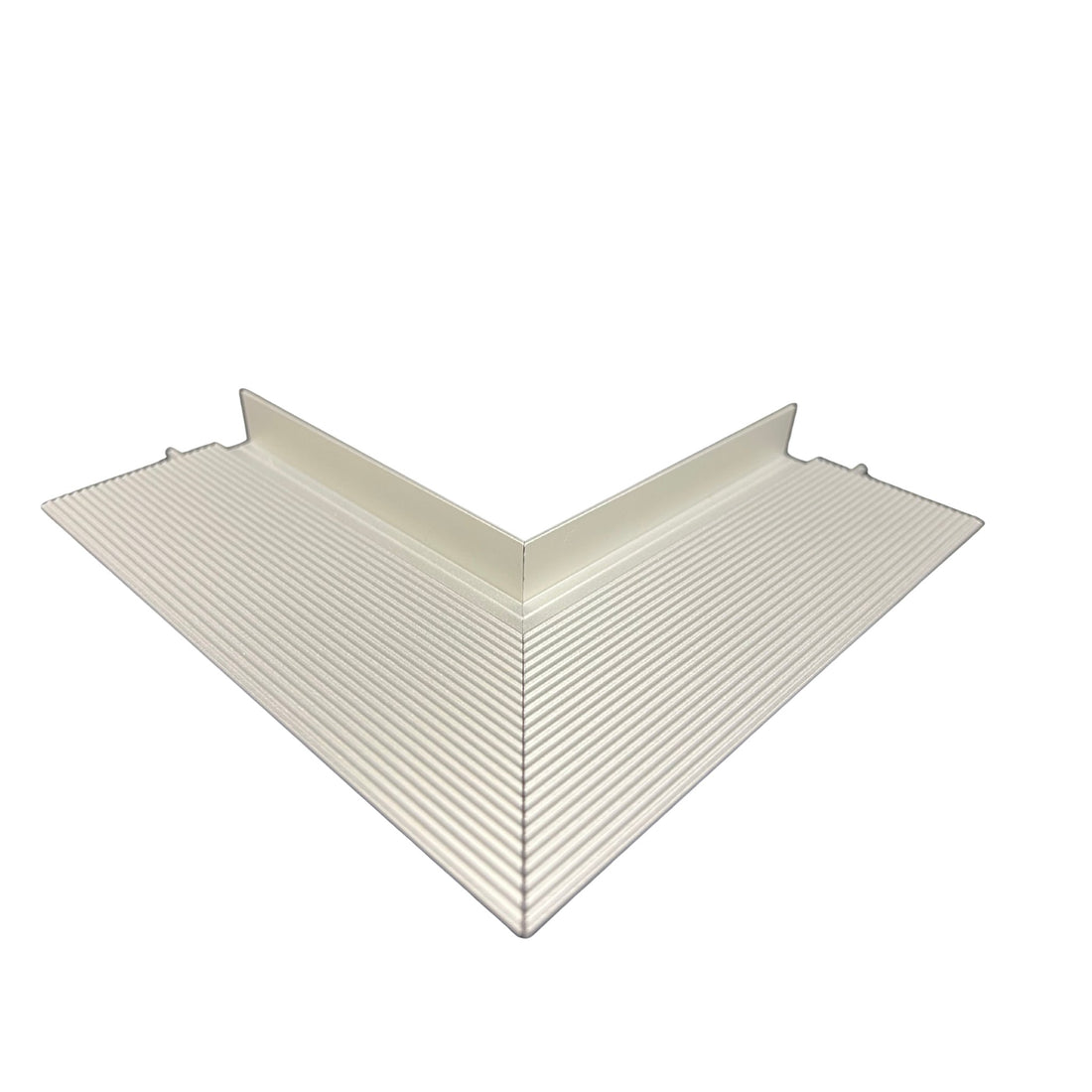 Anodized aluminum balcony drip angle 12mm corner with drip lip, redirects water from fascias in tiled waterproofing.