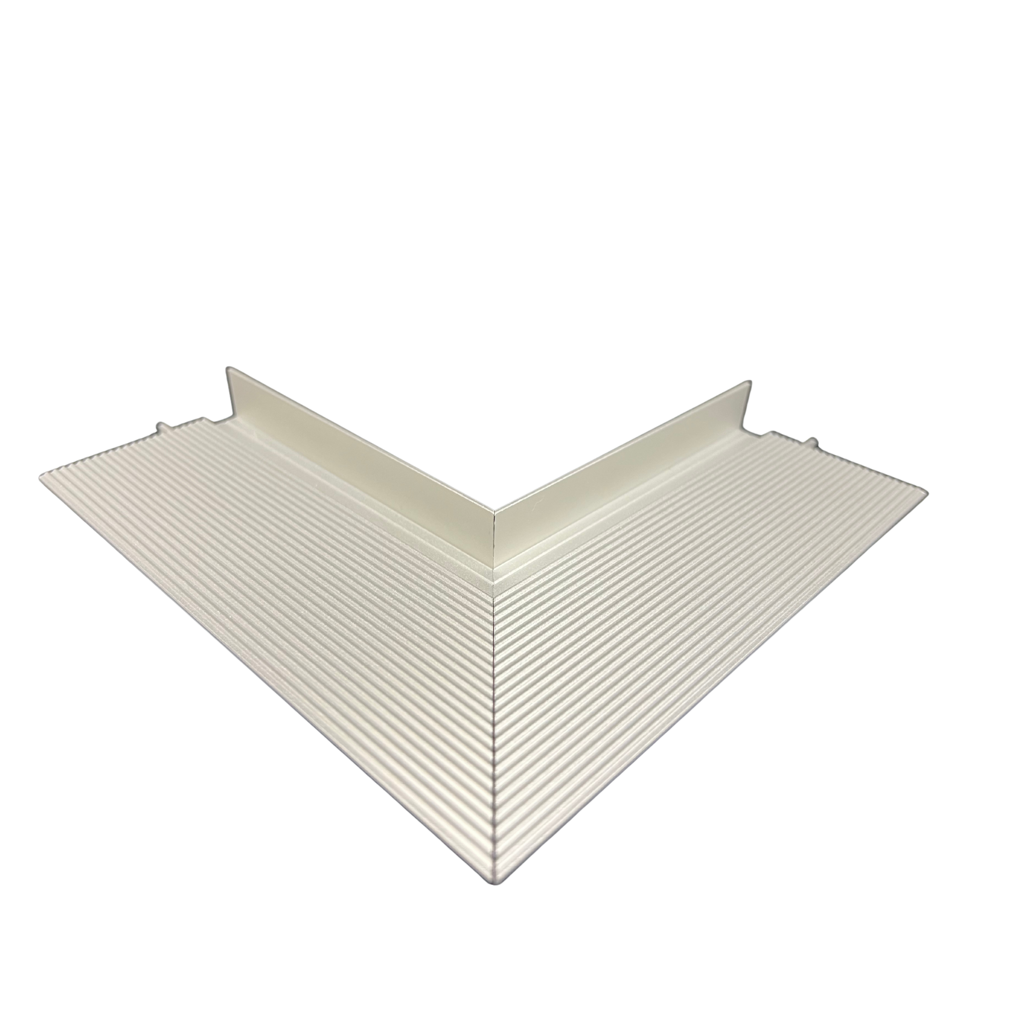 Anodized aluminum balcony drip angle 12mm corner with drip lip, redirects water from fascias in tiled waterproofing.