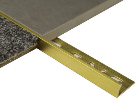 B.A.T Brass Angle used on tiled edge, manufacturer catalogue example; 15 mm and 25 mm variants available