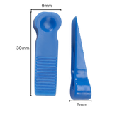 BAT blue tapered tile wedges with ergonomic grip for precise spacing, levelling & alignment in adhesive/grout jobs.