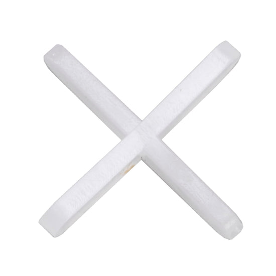BAT Trims white polypropylene tile crosses for precise 1.5-3mm grout spacing in wall tile adhesive installs
