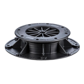 Buzon DPH-2 adjustable pedestal (35-53mm), 150mm ribbed top, 200mm base in recycled PP for stable decking support.