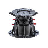 Buzon DPH-5 black adjustable pedestal (100-175mm) with red slope corrector levels raised decks on waterproof membranes, co...