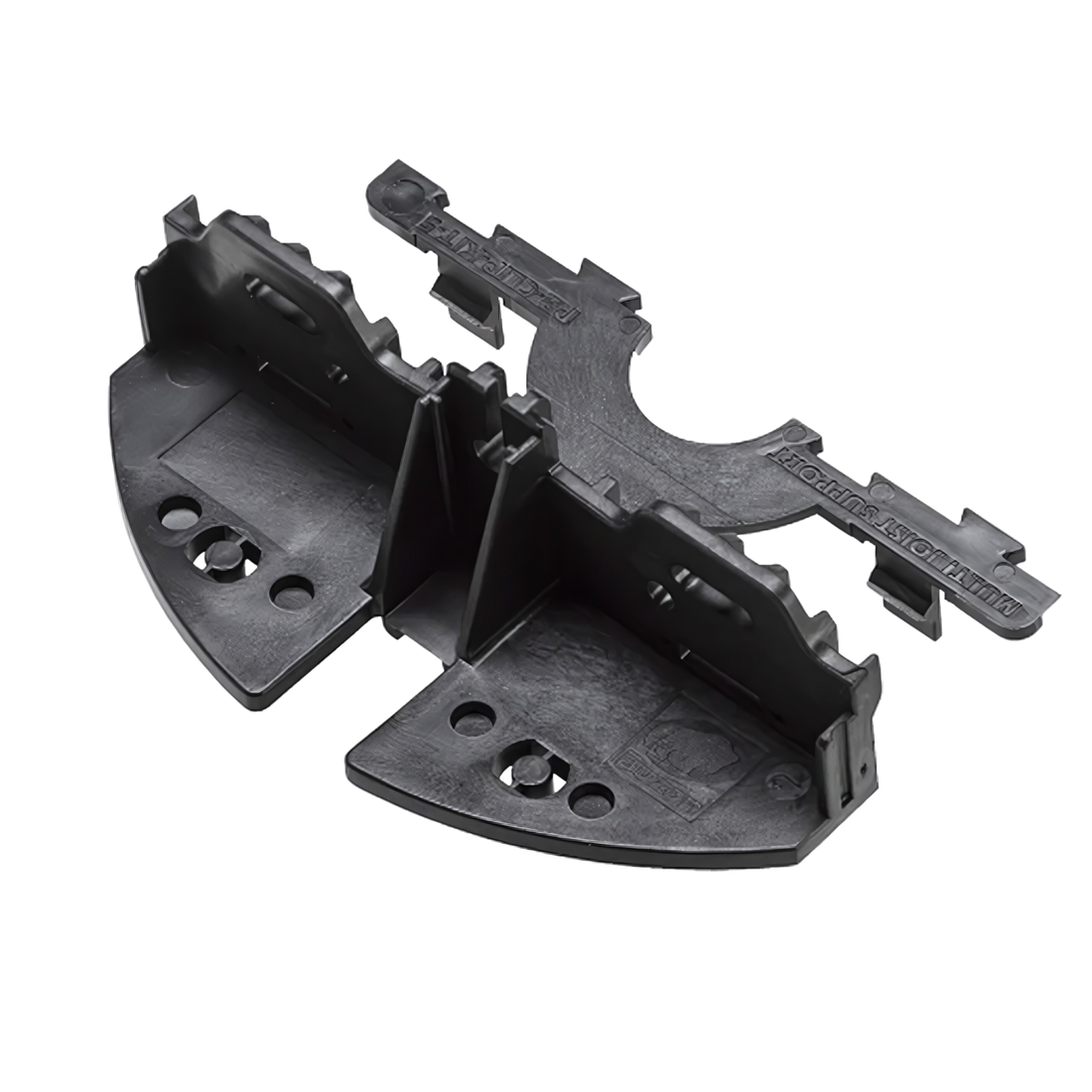Buzon PB-KIT-5 black polypropylene joist holder secures 30-100mm timber to PB pedestals for stable decking.