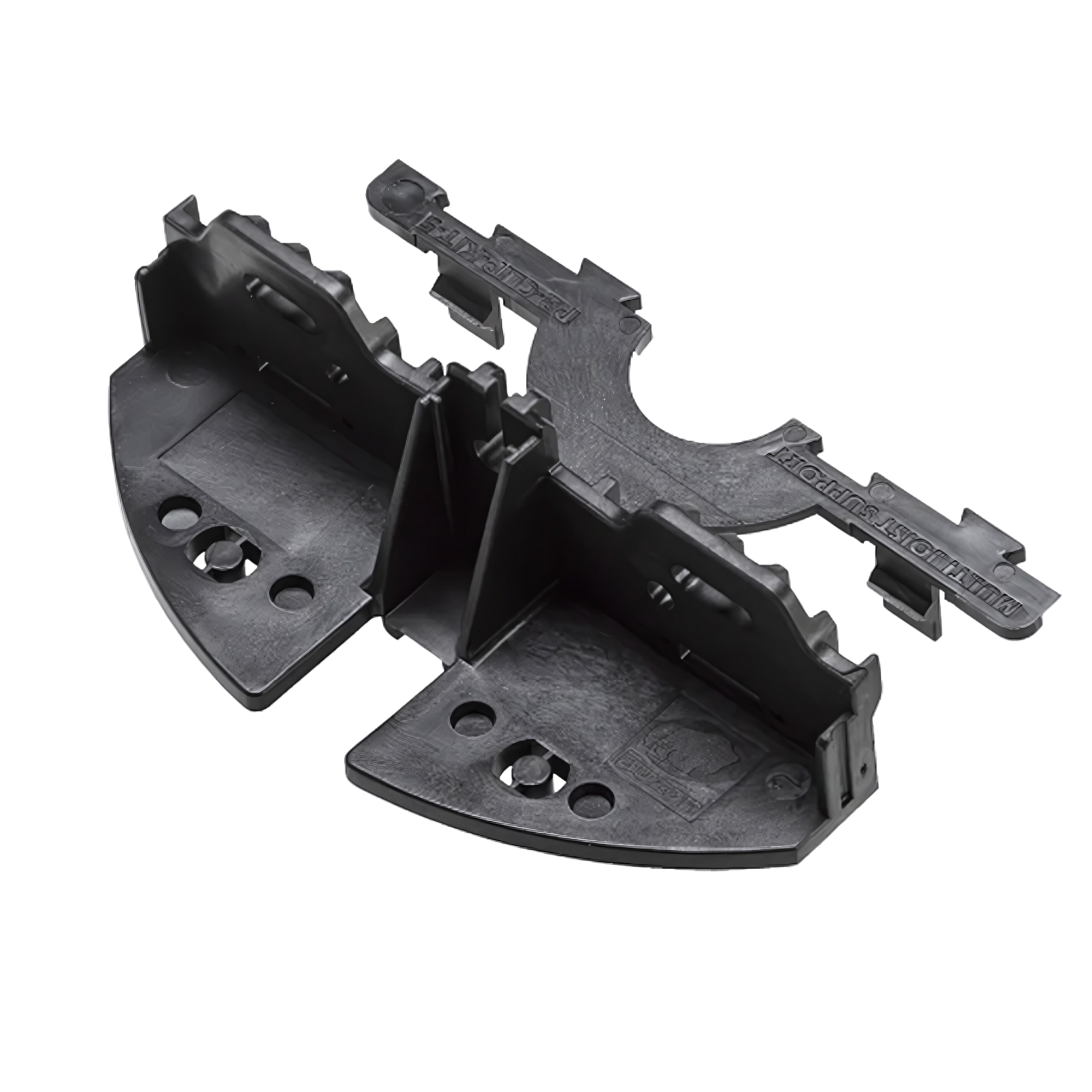 Buzon PB-KIT-5 black polypropylene joist holder secures 30-100mm timber to PB pedestals for stable decking.