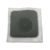 Gripset Elastoproof Collar: square fabric seal with elastic center grips pipes, embeds in waterproofing membrane for water...