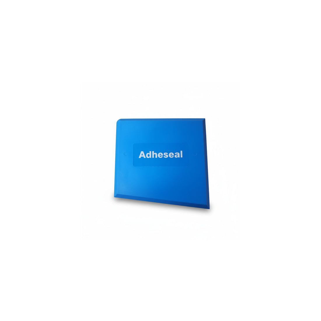 Blue AdheseSeal squeegee tool for adhesives, sealants, vinyl wraps & window tints - durable plastic spreader