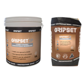 Gripset 2P 2-part flexible cementitious waterproofing membrane: 10L pail + 15kg powder bag, AS4858 for pools, wet areas.