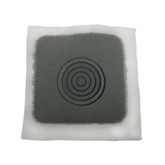 Gripset Elastoproof Collar: square fabric seal with elastic center grips pipes, embeds in waterproofing membrane for water...