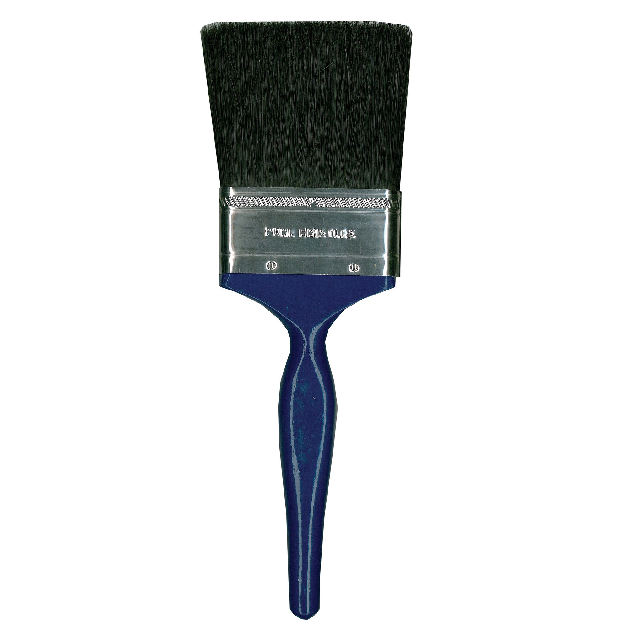 75mm Handyman Brush: black hog bristles, stainless ferrule, ergonomic gourd handle for viscous coatings & sealant application