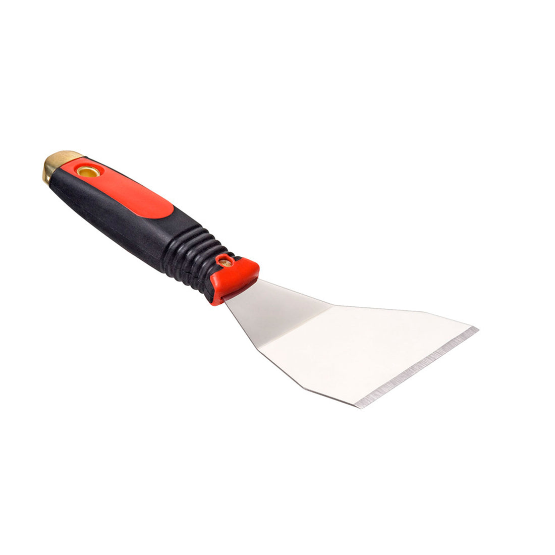 Heavy-duty wall scraper: 1.2mm bent steel blade, rubber contoured handle removes old waterproofing membrane & polyurethane...