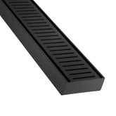 Lauxes Grates NXT 35 Midnight anodised aluminium linear drain