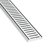 Lauxes Grates NXT 14 linear drain in Silver anodised aluminium