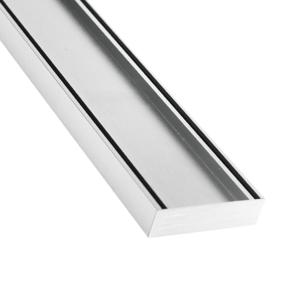 Lauxes Grates Slimline Tile Insert 26 Brushed Nickel anodised aluminium linear drain