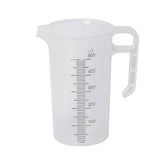 Sturdy transparent 500ml measuring jug with clear ml markings for precise prep of sealants, additives on site.