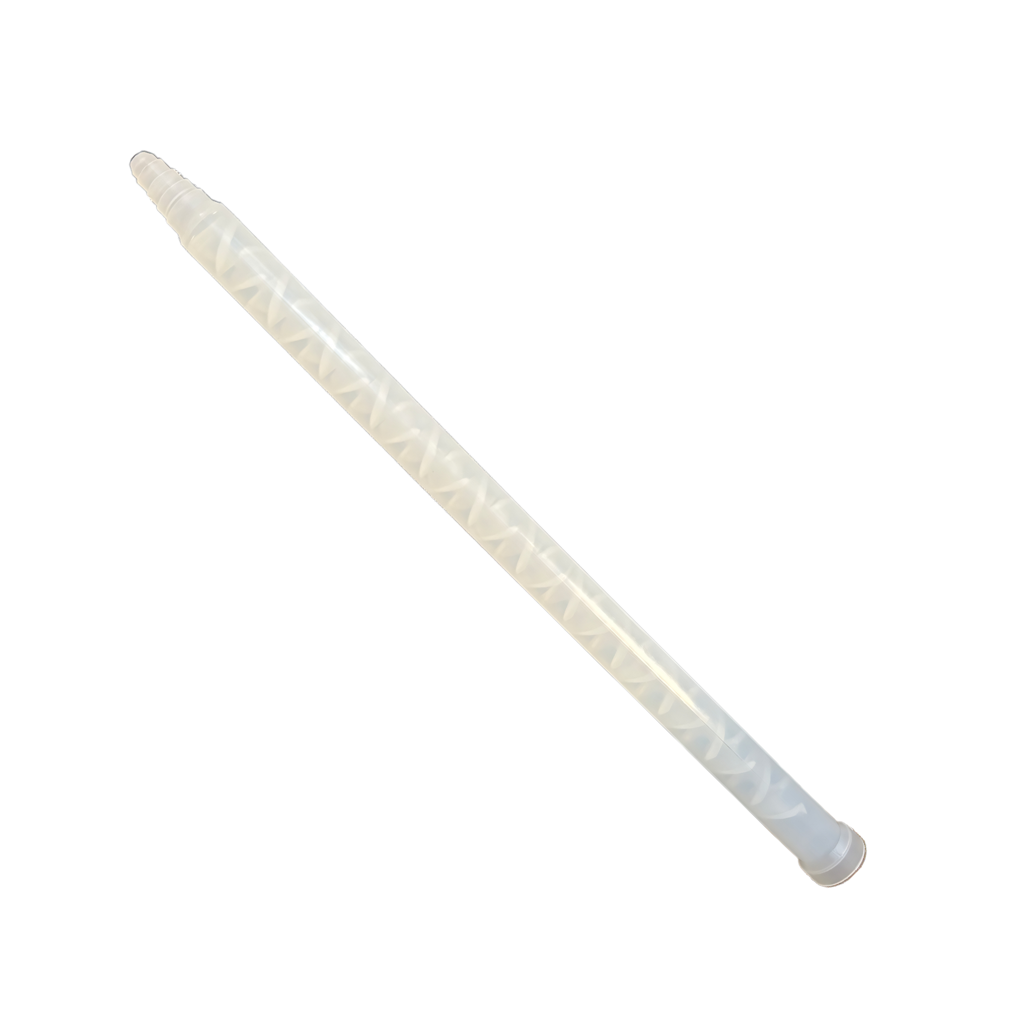 White helical static mixer nozzle for Megapoxy 36 cartridge ensures even epoxy mixing for secure joint bonding.