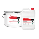 Megapoxy LVS 2-part low viscosity epoxy primer kit: 10L Part A pail & 5L Part B can for concrete sealing, waterproofing ba...