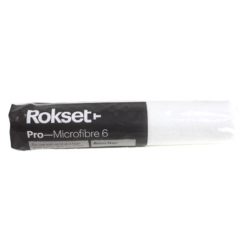Rokset Pro-Microfibre 230mm x 12mm roller sleeve for smooth paint application, superior pick-up/release, minimal splatter.