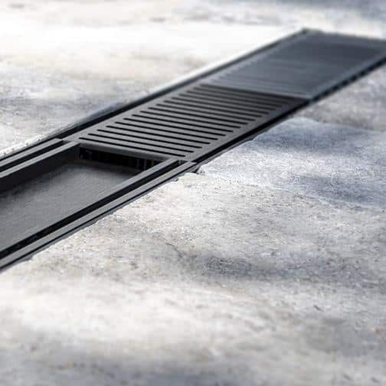 Lauxes Grates 128 Stormwater Tile Insert in Midnight, detail view