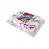 Pack of 10 100mm mini Perlon roller covers for precise paint application on glass, aluminium and wood.