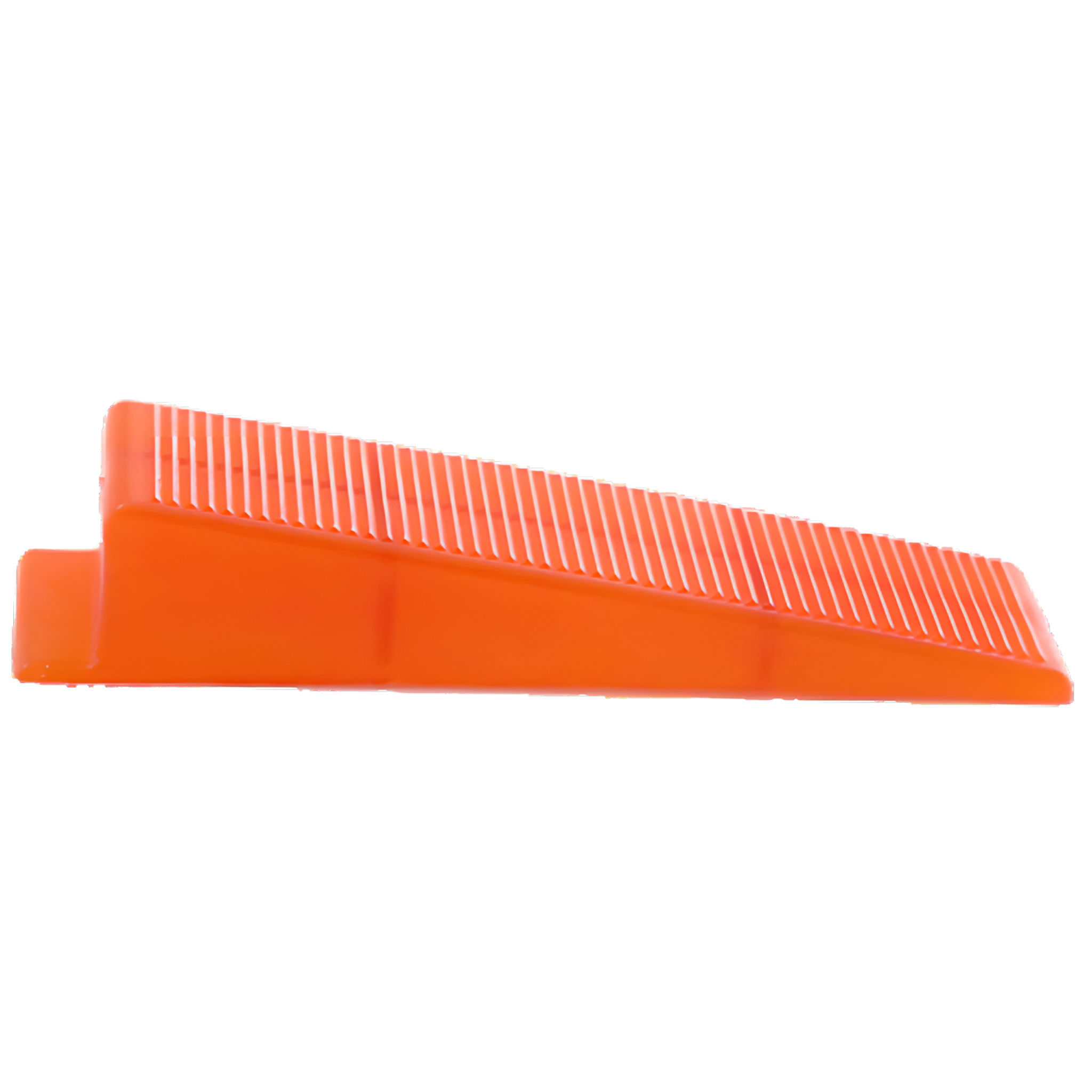 Orange ridged Panther levelling wedges for tile clips, reduce lippage on large format floor/wall tiles. Pack of 250.