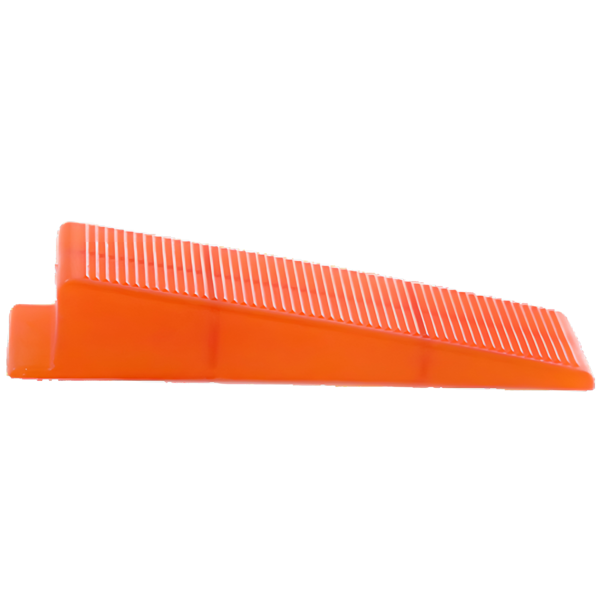 Orange ridged Panther levelling wedges for tile clips, reduce lippage on large format floor/wall tiles. Pack of 250.