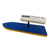 Blue & yellow foam trowel with Made in Japan white handle on display stand