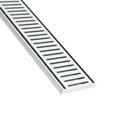 Lauxes Grates NXT 14 linear drain in Silver anodised aluminium