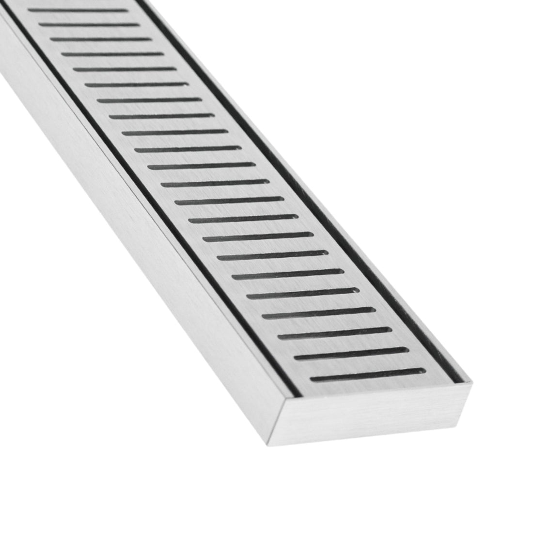 Lauxes Grates NXT 26 linear drain in Silver anodised aluminium