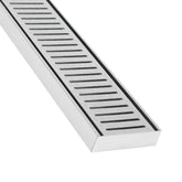 Lauxes Grates NXT 26 linear drain in Silver anodised aluminium