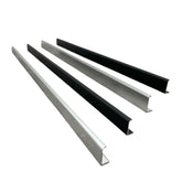 Waterstop Doorline bullnose aluminium sill: serrated legs grip waterproofing membrane for seamless wet area floor transiti...