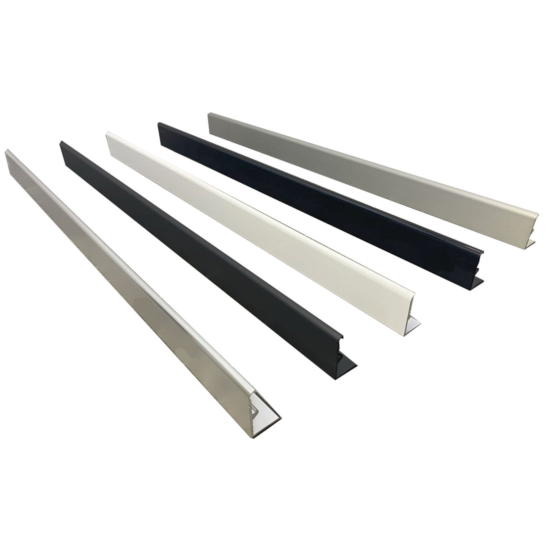Waterstop Streamline Straight (1 Leg) aluminium profiles in 5 finishes: linear shower screed guide, waterproofing membrane...