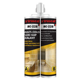 Xtraseal MC-228 twin cartridge multi-color flexi gap sealant for glossy, waterproof tile joint sealing in wet areas.