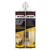 Xtraseal MC-228 twin cartridge multi-color flexi gap sealant for glossy, waterproof tile joint sealing in wet areas.