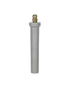Gray M11 hammer-in packer with brass thread for secure polyurethane sealant injection in wide concrete cracks.