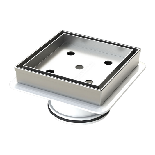 316 Stainless Steel Square Tile Insert with Megaflex Outlet