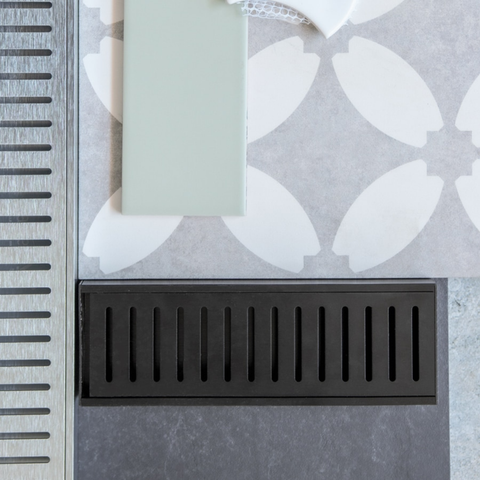 Lauxes Standard Floor Grate 70mm x 23mm – Midnight Black