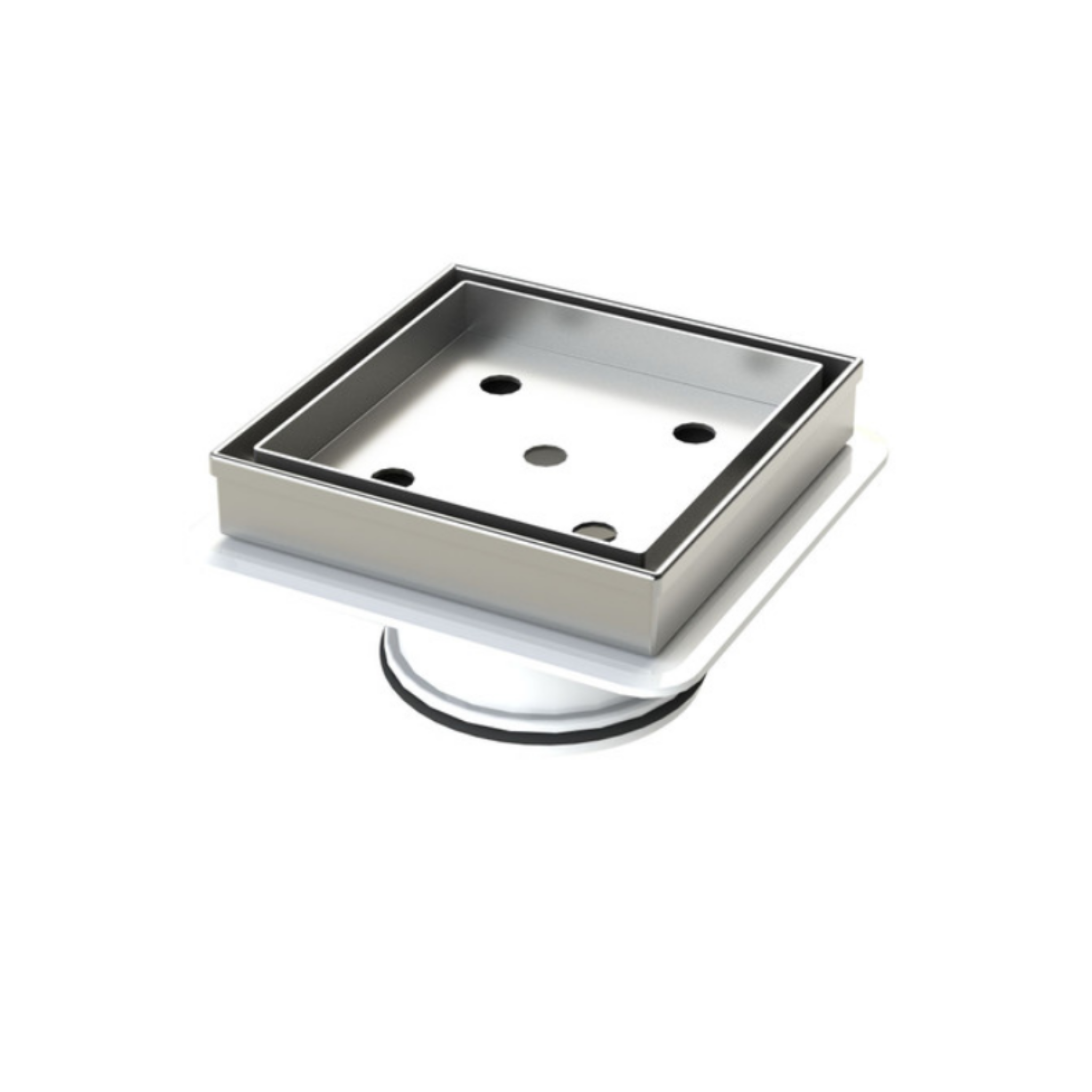 Tile Inset Plate Megaflex Square Tile Insert Floor Waste Stainless Steel – Adheseal