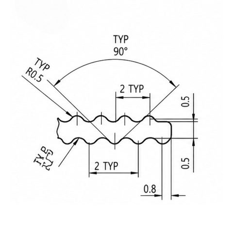 Anodized Aluminum Balcony Drip Angle (12mm x 5m)