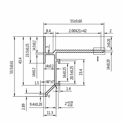Anodized Aluminum Balcony Drip Angle (12mm x 5m)