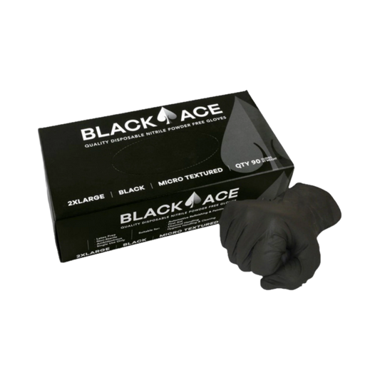 Black Ace Disposable Nitrile Powder Free Gloves