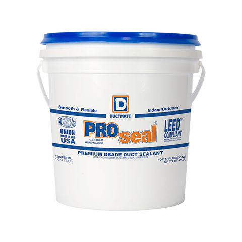 Ductmate PROseal 1 Gal Premium Grade Duct Sealant Bucket, Smooth Flexible Indoor/Outdoor, USA Made, LEED Compliant