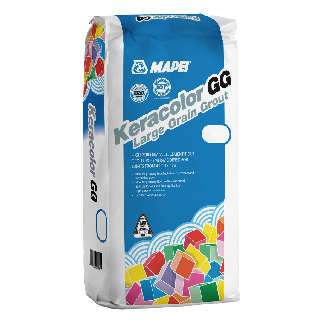 MAPEI Keracolor GG Large Grain 5kg grout bag - high-performance cementitious color grout for 4-15mm tile joints