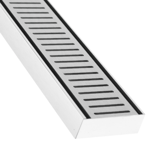 Lauxes Grates NeXT Generation NXT35 Linear Drain Kit – Includes End Caps & Pop Waste