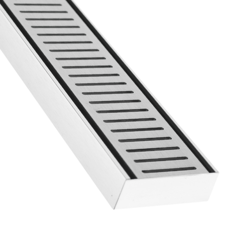 Lauxes Grates NeXT Generation NXT35 Linear Drain Kit – Includes End Caps & Pop Waste
