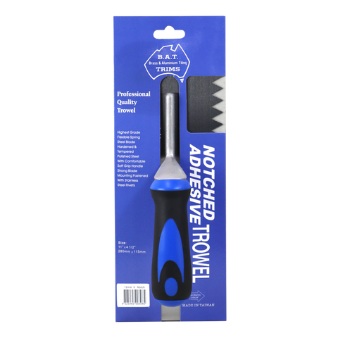 BAT Bright Steel Trowel V Notch