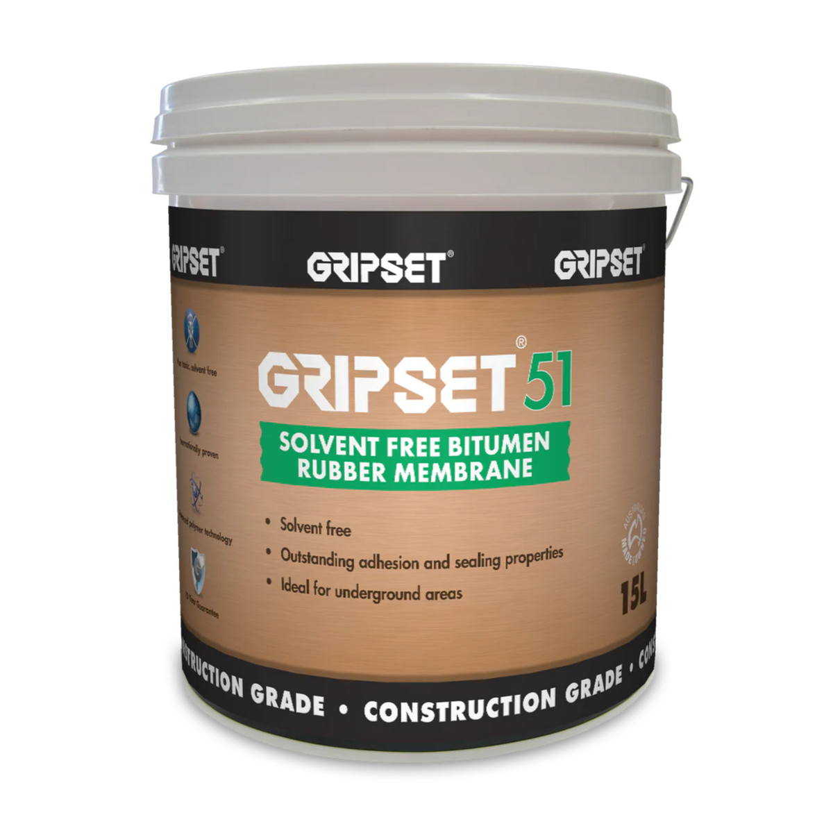 Gripset 51: Bitumen Rubber Waterproofing Membrane